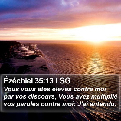 Ézéchiel 35:13 LSG Bible Verse Image