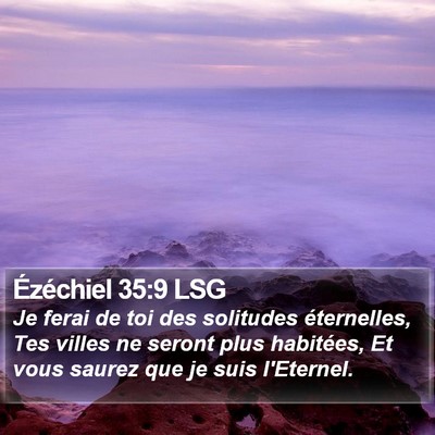 Ézéchiel 35:9 LSG Bible Verse Image