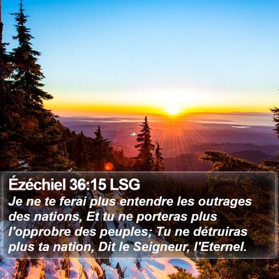 Ézéchiel 36:15 LSG Bible Verse Image