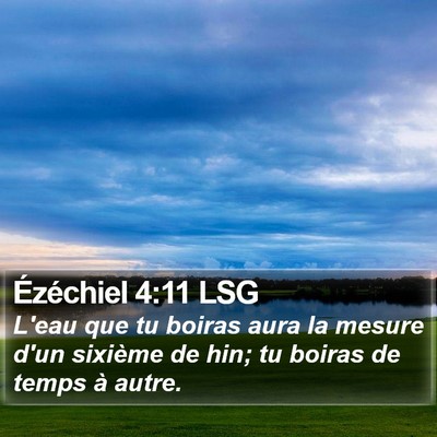 Ézéchiel 4:11 LSG Bible Verse Image