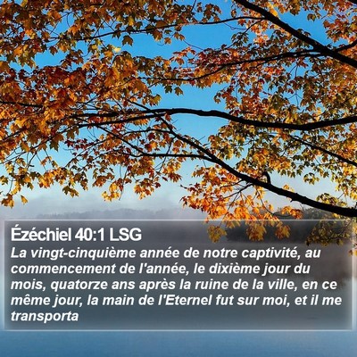 Ézéchiel 40:1 LSG Bible Verse Image