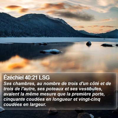 Ézéchiel 40:21 LSG Bible Verse Image