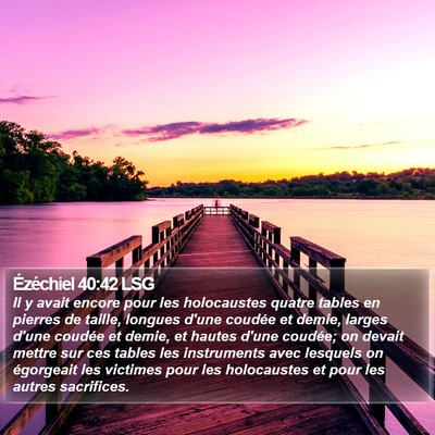 Ézéchiel 40:42 LSG Bible Verse Image