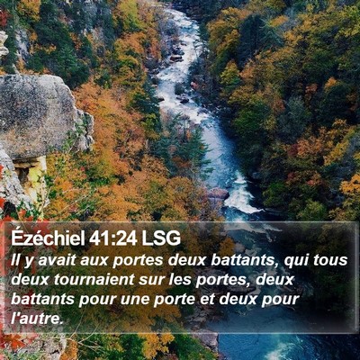 Ézéchiel 41:24 LSG Bible Verse Image