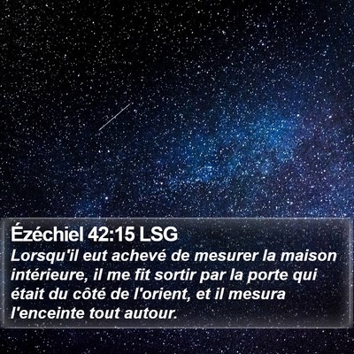 Ézéchiel 42:15 LSG Bible Verse Image