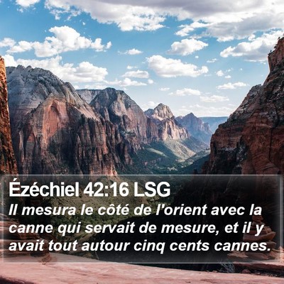 Ézéchiel 42:16 LSG Bible Verse Image