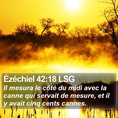 Ézéchiel 42:18 LSG Bible Verse Image