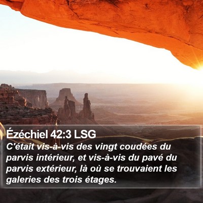 Ézéchiel 42:3 LSG Bible Verse Image