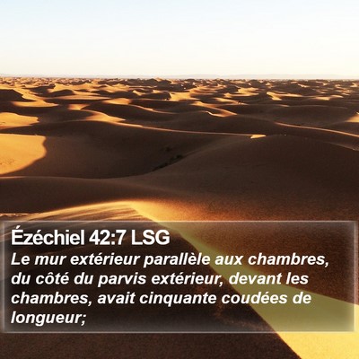 Ézéchiel 42:7 LSG Bible Verse Image