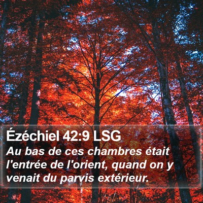 Ézéchiel 42:9 LSG Bible Verse Image