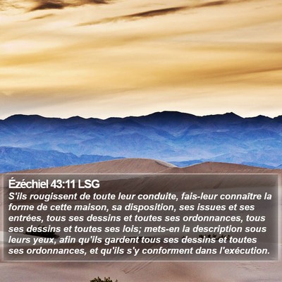 Ézéchiel 43:11 LSG Bible Verse Image