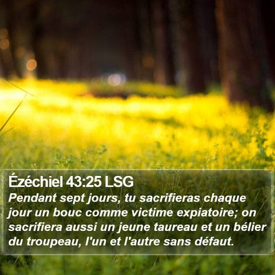 Ézéchiel 43:25 LSG Bible Verse Image