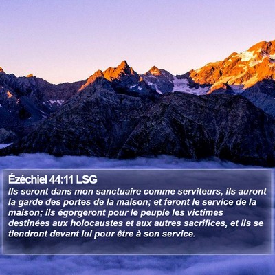 Ézéchiel 44:11 LSG Bible Verse Image