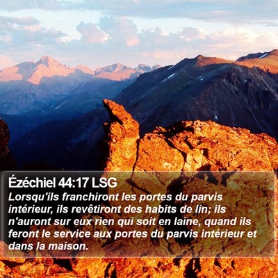 Ézéchiel 44:17 LSG Bible Verse Image