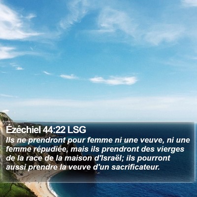 Ézéchiel 44:22 LSG Bible Verse Image