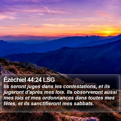 Ézéchiel 44:24 LSG Bible Verse Image