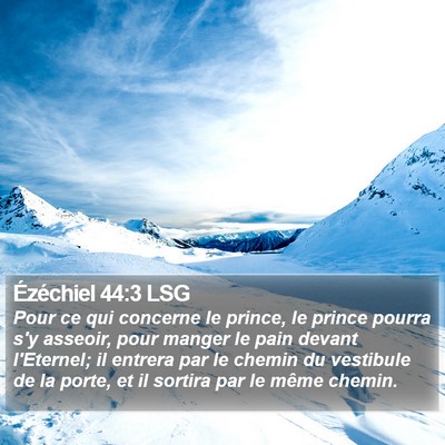 Ézéchiel 44:3 LSG Bible Verse Image