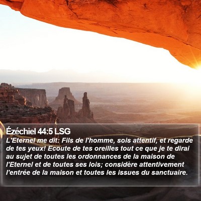 Ézéchiel 44:5 LSG Bible Verse Image