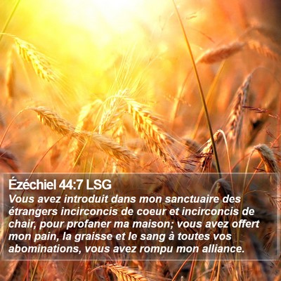 Ézéchiel 44:7 LSG Bible Verse Image