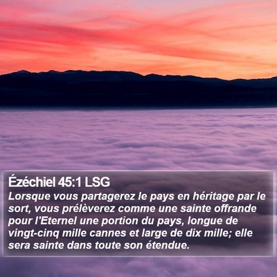 Ézéchiel 45:1 LSG Bible Verse Image