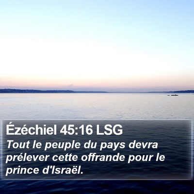 Ézéchiel 45:16 LSG Bible Verse Image