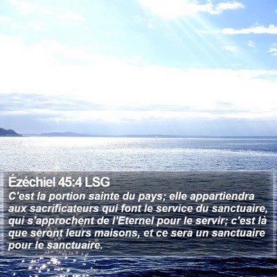 Ézéchiel 45:4 LSG Bible Verse Image