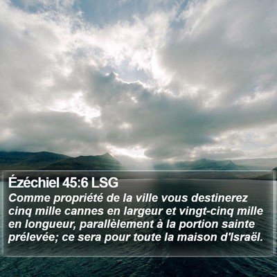 Ézéchiel 45:6 LSG Bible Verse Image
