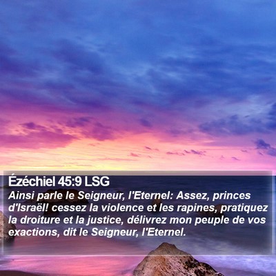 Ézéchiel 45:9 LSG Bible Verse Image