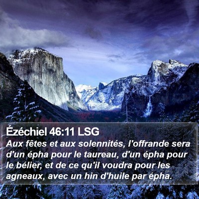 Ézéchiel 46:11 LSG Bible Verse Image