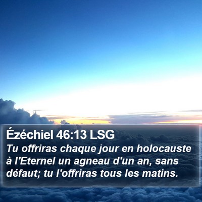 Ézéchiel 46:13 LSG Bible Verse Image