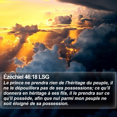 Ézéchiel 46:18 LSG Bible Verse Image