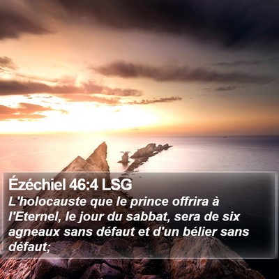 Ézéchiel 46:4 LSG Bible Verse Image