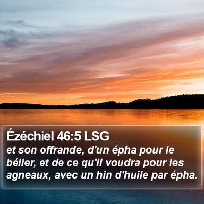 Ézéchiel 46:5 LSG Bible Verse Image