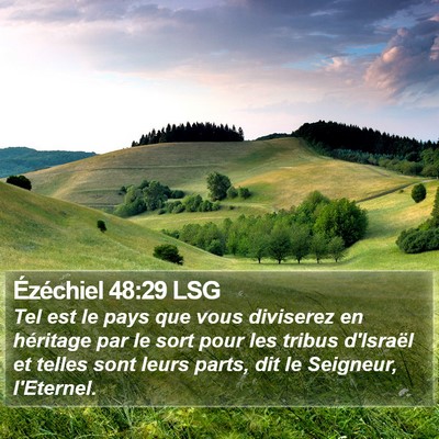 Ézéchiel 48:29 LSG Bible Verse Image