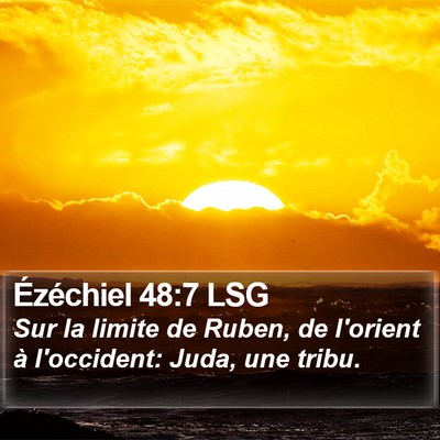 Ézéchiel 48:7 LSG Bible Verse Image