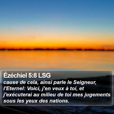 Ézéchiel 5:8 LSG Bible Verse Image