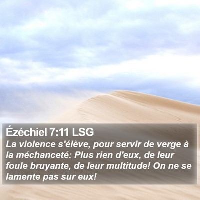 Ézéchiel 7:11 LSG Bible Verse Image