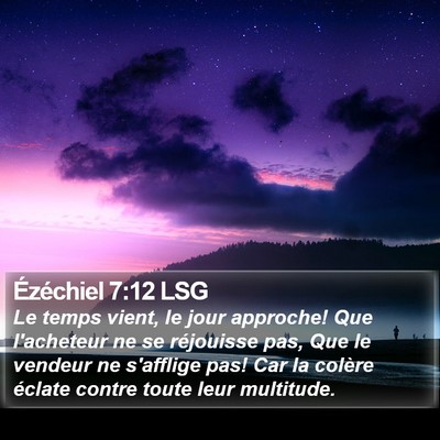 Ézéchiel 7:12 LSG Bible Verse Image