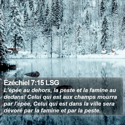 Ézéchiel 7:15 LSG Bible Verse Image