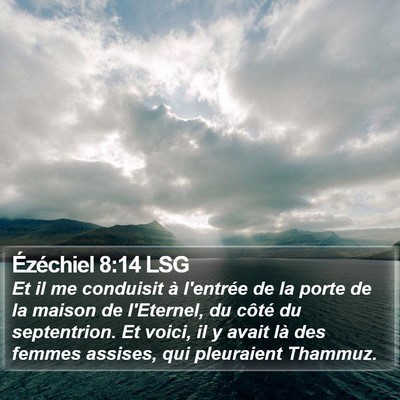 Ézéchiel 8:14 LSG Bible Verse Image