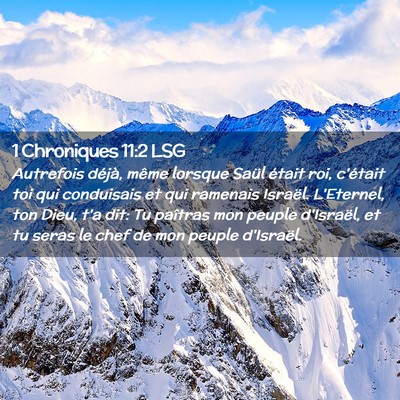 Picture 02 - 1 Chroniques 11:2 LSG - Autrefois déjà, même lorsque Saül était roi, - Bible Verse Picture