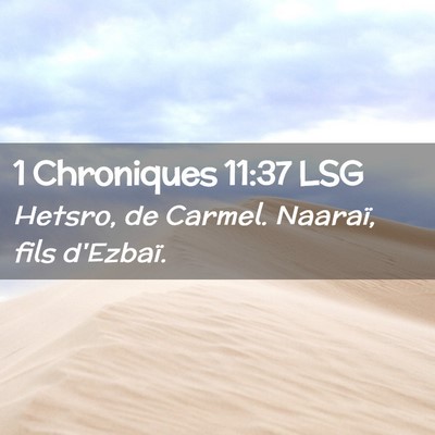 Picture 02 - 1 Chroniques 11:37 LSG - Hetsro, de Carmel. Naaraï, fils - Bible Verse Picture