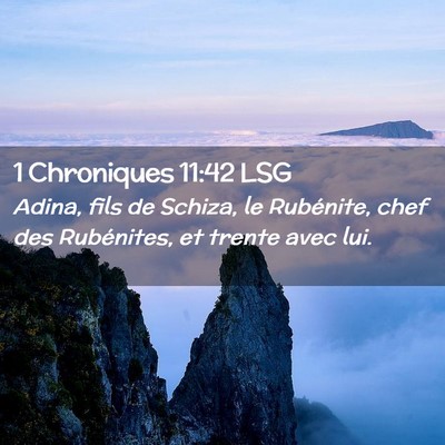 Picture 02 - 1 Chroniques 11:42 LSG - Adina, fils de Schiza, le Rubénite, chef des - Bible Verse Picture