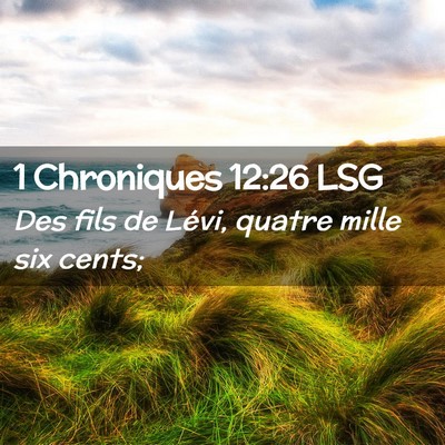 Picture 02 - 1 Chroniques 12:26 LSG - Des fils de Lévi, quatre mille six - Bible Verse Picture