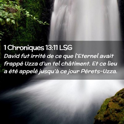 Picture 02 - 1 Chroniques 13:11 LSG - David fut irrité de ce que l'Eternel avait - Bible Verse Picture