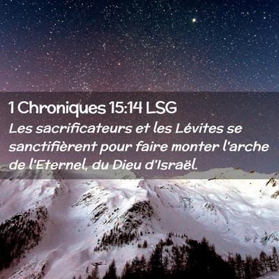 Picture 02 - 1 Chroniques 15:14 LSG - Les sacrificateurs et les Lévites se - Bible Verse Picture