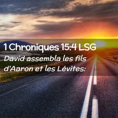 Picture 02 - 1 Chroniques 15:4 LSG - David assembla les fils d'Aaron et les - Bible Verse Picture