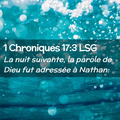 Picture 02 - 1 Chroniques 17:3 LSG - La nuit suivante, la parole de Dieu fut adressée - Bible Verse Picture
