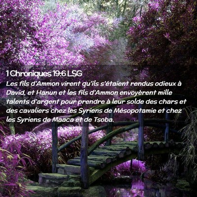 Picture 02 - 1 Chroniques 19:6 LSG - Les fils d'Ammon virent qu'ils s'étaient rendus - Bible Verse Picture