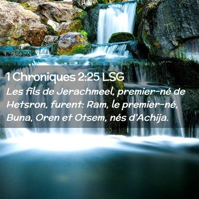 Picture 02 - 1 Chroniques 2:25 LSG - Les fils de Jerachmeel, premier-né de Hetsron, - Bible Verse Picture